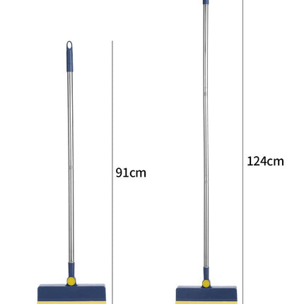 3-in-1 Window Fly Screen Cleaner Brush & Glass Squeegee with 91CM Extendable Stainless Steel Handle, One Flush to Clean