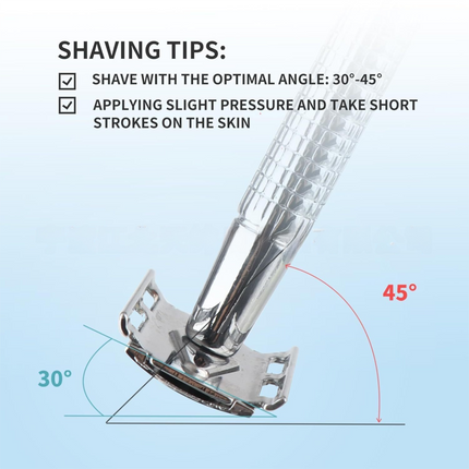 Rose Gold Classic Double Edge Safety Razor Set - Vintage Metal Manual Shaving Razor with Stainless Steel Holder & 5 Replacement Blades