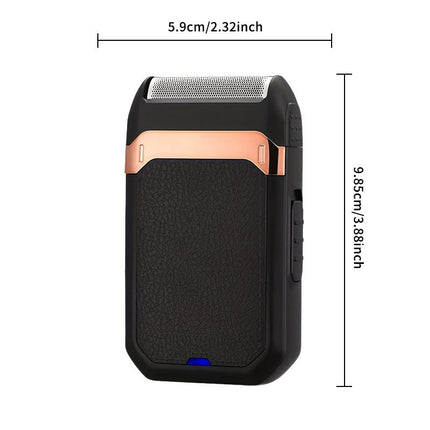 Men's Reciprocating Electric Shaver with Pop Up Sideburn Trimmer - Rechargeable Portable Foil Razor for Face & Neck, Great Travel Holiday Gift