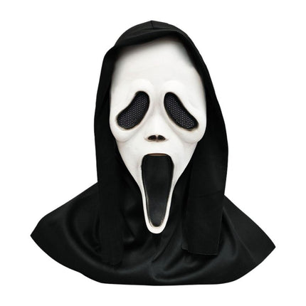 Scream Ghost Face Mask - Halloween Cosplay Latex Hood Mask for Horror Parties, Masquerades and Haunted Houses (Style 1)