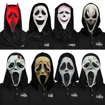 Scream Ghost Face Mask - Halloween Cosplay Latex Hood Mask for Horror Parties, Masquerades and Haunted Houses (Style 3)