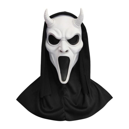 Scream Ghost Face Mask - Halloween Cosplay Latex Hood Mask for Horror Parties, Masquerades and Haunted Houses (Style 9)
