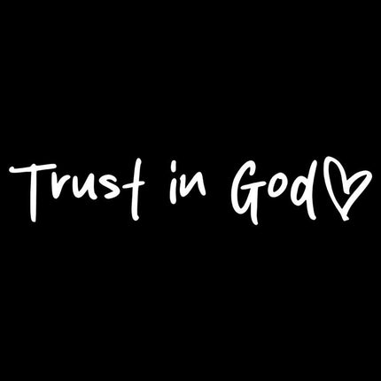 5 Pack White "Trust in God" Reflective Vinyl Decal Stickers - Waterproof Decorative Car & Motorcycle Scratch Cover