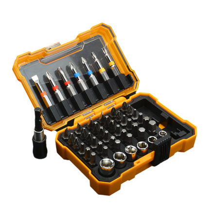 50-Piece Precision Screwdriver & Bit Set - Multi Purpose Rainbow Magic Box Household Tool Kit with Dedicated Storage Box
