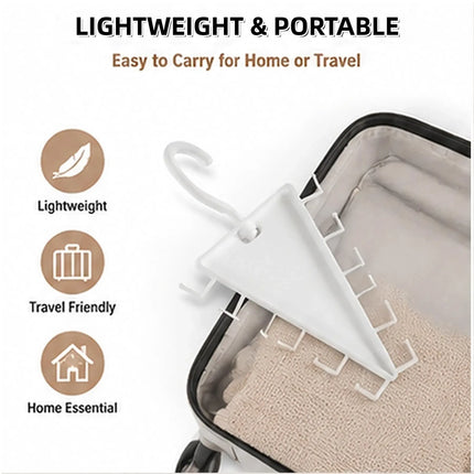 2 Packs Multifunctional V-Shape Rotating Hanger, 12-Hook Space-Saving Closet Organizer for Home & Travel Use