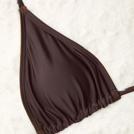 4 Piece Women's Sexy Lace Bikini Swimsuit Set, Black S Size - High Elasticity Triangle String Bikini Top & Bottom, Sheer Lace Cover-Up Top and Maxi Skirt