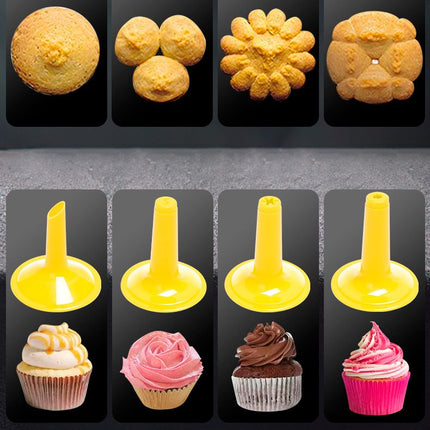 25PCS Mutifunctional Aluminum Alloy Cookie Press Set - DIY Biscuit Maker & Cake Icing Gun with 2-Gear Thickness and 20 Pattern Discs