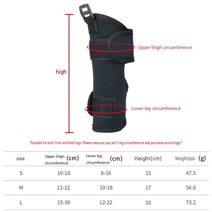 S Size Adjustable Dog Knee Brace set - Include front and hind legs Soft Neoprene Leg Support Sleeve with Elastic Straps, Anti-Lick Recovery Aid for Pets