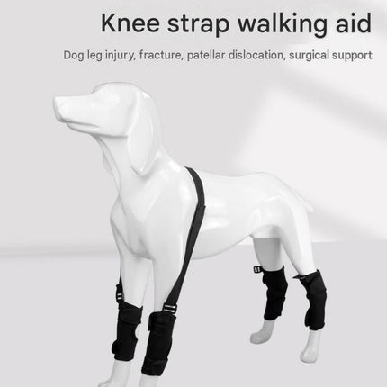 L Size Adjustable Dog Knee Brace set - Include front and hind legs Soft Neoprene Leg Support Sleeve with Elastic Straps, Anti-Lick Recovery Aid for Pets