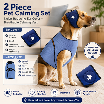 Blue S Size Dog Anxiety Relief Set