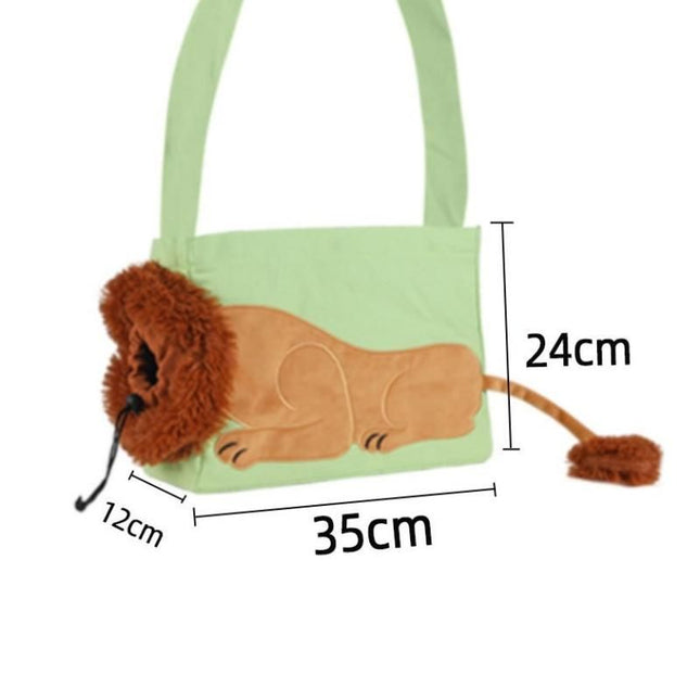 Lion Style Canvas Pet Carrier Green Bag(small size 35 12 V888-ELOSUNG56016