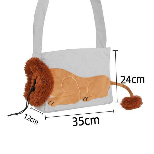 Lion Style Canvas Pet Carrier Grey Bag(small size 35 12 V888-ELOSUNG56017