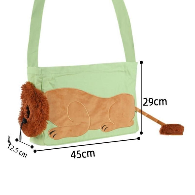 Lion Style Canvas Pet Carrier Green Bag(big size 45 12.5 V888-ELOSUNG56021