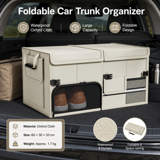 White Car Boot Organiser – product detail