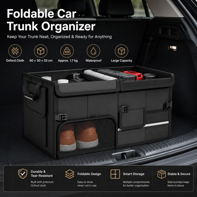 Black Car Boot Organiser – product detail