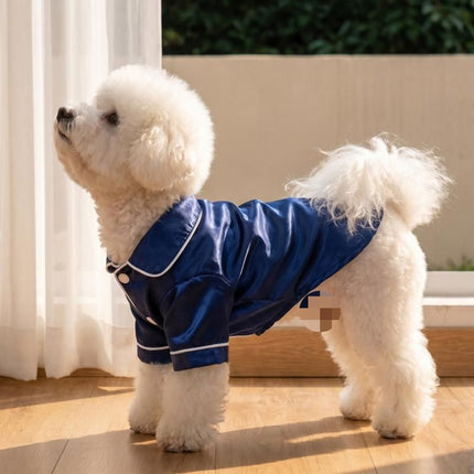 Blue Pet Pyjamas L Size- Lightweight Acrylic Dog and Cat Sleepwear, Compact Indoor Loungewear for Small Pets, Spring and Summer Pet Clothing