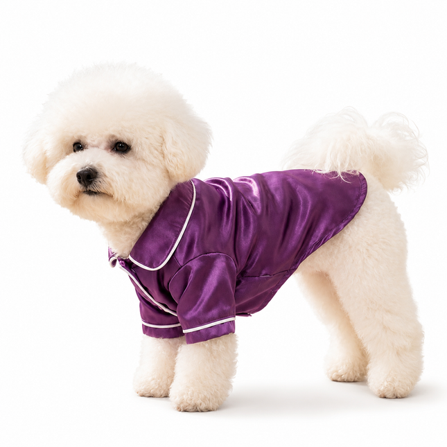 Purple Pet Pyjamas XL Size- Lightweight Acrylic Dog and Cat Sleepwear Compact Indoor Loungewear for Small