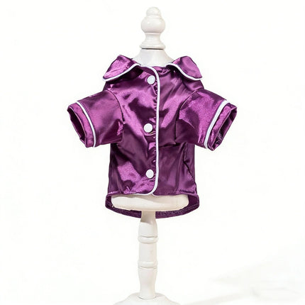 Purple Pet Pyjamas XL Size- Lightweight Acrylic Dog and Cat Sleepwear, Compact Indoor Loungewear for Small Pets, Spring and Summer Pet Clothing