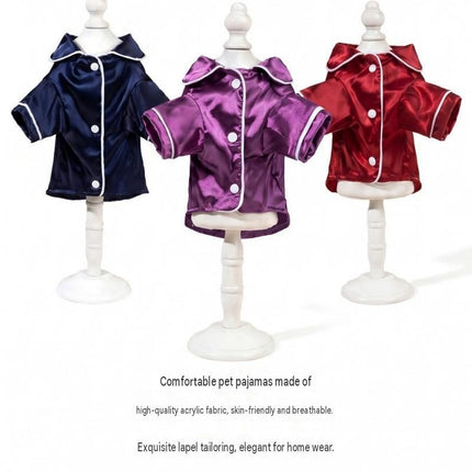 Red Pet Pyjamas XS Size- Lightweight Acrylic Dog and Cat Sleepwear, Compact Indoor Loungewear for Small Pets, Spring and Summer Pet Clothing