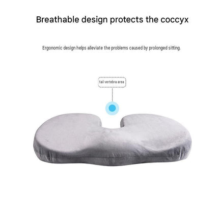 Blue Memory Foam Seat Cushion - 44 X 35 X 6 Cm Polyester Chair Pad