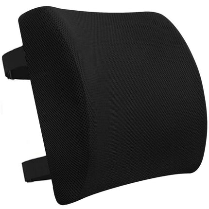 33 X 32 X 10 Cm Memory Foam Lumbar Support Cushion - Black 3D Mesh