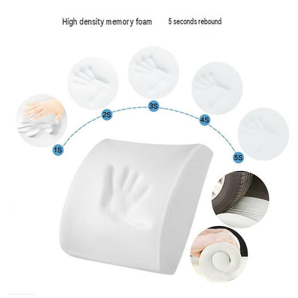 33 X 32 X 10 Cm Memory Foam Lumbar Support Cushion - Black 3D Mesh