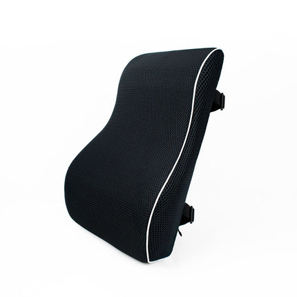 Black 45x40x10cm Memory Foam Lumbar Support Cushion