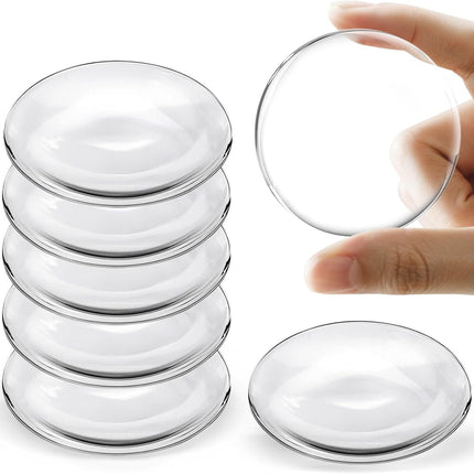 Transparent Door Handle Bumper - 6 Pcs  30mm PVC Self-Adhesive Wall Protector, Shock Absorbing Silent Cushion for Home, Bedroom & Fridge Doors