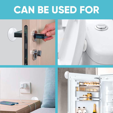 Transparent Door Handle Bumper - 6 Pcs  30mm PVC Self-Adhesive Wall Protector, Shock Absorbing Silent Cushion for Home, Bedroom & Fridge Doors
