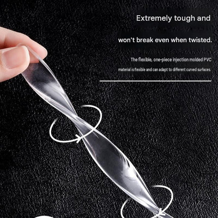 Transparent Anti-Collision Strip Set - Self-Adhesive Silicone Bumper for Doors, Cabinets & Fridge, Invisible Shock Absorbing Wall Protector with 3 Sizes