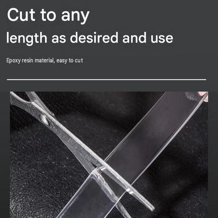 Transparent Anti-Collision Strip Set - Self-Adhesive Silicone Bumper for Doors, Cabinets & Fridge, Invisible Shock Absorbing Wall Protector with 3 Sizes
