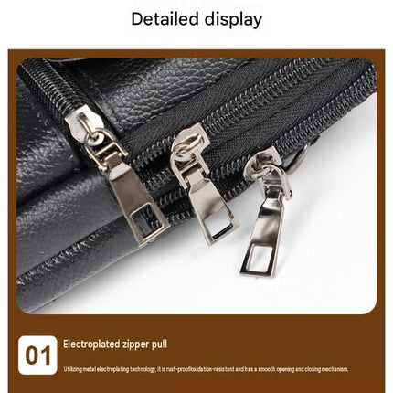 Yellow Leather Belt Phone Pouch