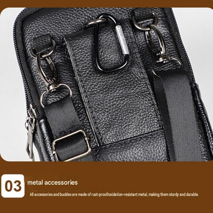 Dark Brown Leather Belt Phone Pouch