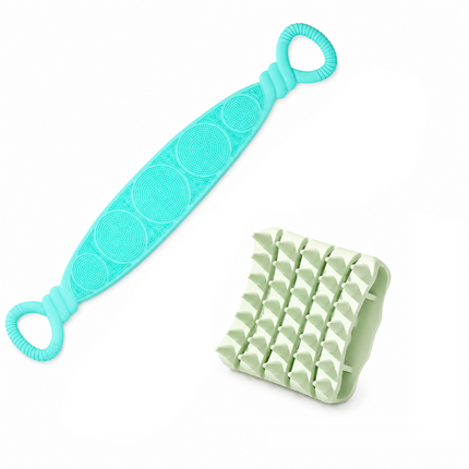 Green Personal Care Set - Silicone Scalp Massager Shampoo Brush