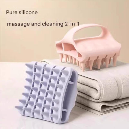 Green Personal Care Set - Silicone Scalp Massager Shampoo Brush