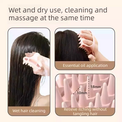Green Personal Care Set - Silicone Scalp Massager Shampoo Brush