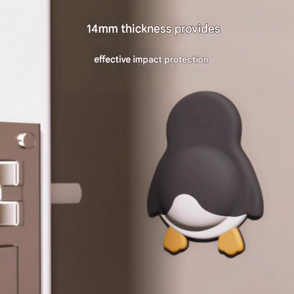4pcs Cute Animal Soft Rubber Door Handle Bumper Pad