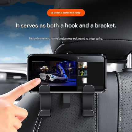 2pcs Multifunctional Car Seat Back Hook and Phone Holder