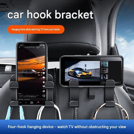 4pcs Multifunctional Car Seat Back Hook and Phone Holder