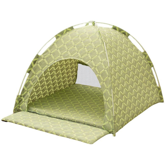 Green 48x42x40cm Summer Pet Cooling Tent Bed