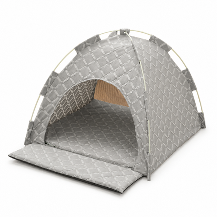 Grey 48x42x40cm Summer Pet Cooling Tent Bed