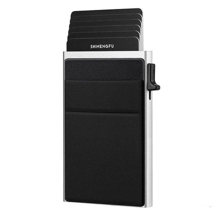 Silvery RFID Blocking Aluminum Wallet - Slim Pop Up Card Holder