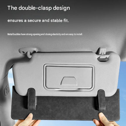 Beige Car Sun Visor Extension Panel 38cm x 11.8cm - Glare Reduction, Easy Clip-On Installation, Universal Fit for Cars and SUVs