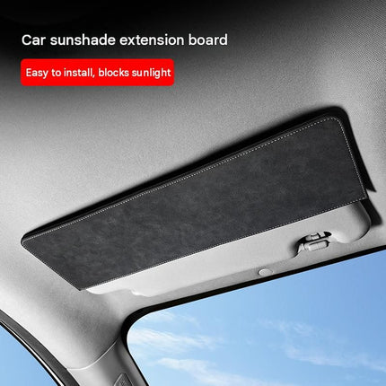 Dappled Grey Car Sun Visor Extension Panel 38cm x 11.8cm - Glare Reduction, Easy Clip-On Installation, Universal Fit for Cars and SUVs
