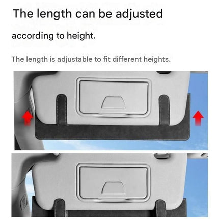 Dappled Grey Car Sun Visor Extension Panel 38cm x 11.8cm - Glare Reduction, Easy Clip-On Installation, Universal Fit for Cars and SUVs