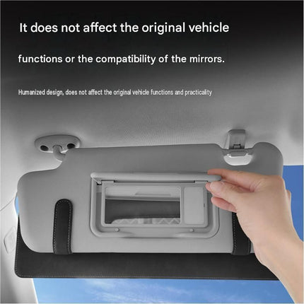 Dappled Grey Car Sun Visor Extension Panel 38cm x 11.8cm - Glare Reduction, Easy Clip-On Installation, Universal Fit for Cars and SUVs
