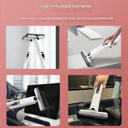 Mini Handheld Foldable Mop WIth ABS Handle and 1 Sponge Head- Hand-Free Squeeze Design -   Compact Desktop Cleaner for Kitchen and Bathroom