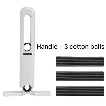 Mini Handheld Foldable Mop WIth ABS Handle and 3 Sponge Head- Hand-Free Squeeze Design -   Compact Desktop Cleaner for Kitchen and Bathroom