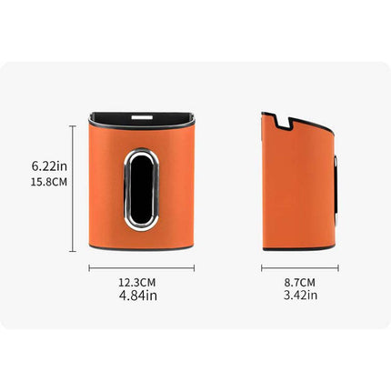 Orange Multifunctional Car Seat Back Tissue Box - ABS and Faux Leather - Phone Holder, Cup Holder, Storage Bin,  Universal Fit for Most Vehicles