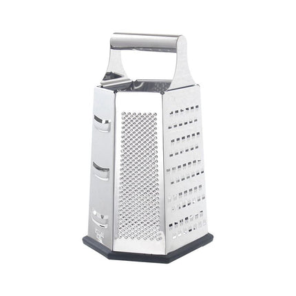 Multifunctional Six-Sided Box Vertical grater - Hollow tubular handle - Stainless Steel Kitchen Tool with Non-Slip Base  for Vegetables, Cheese, and Potatoes